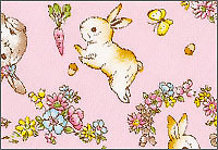 粉色花花兔子森林-粉